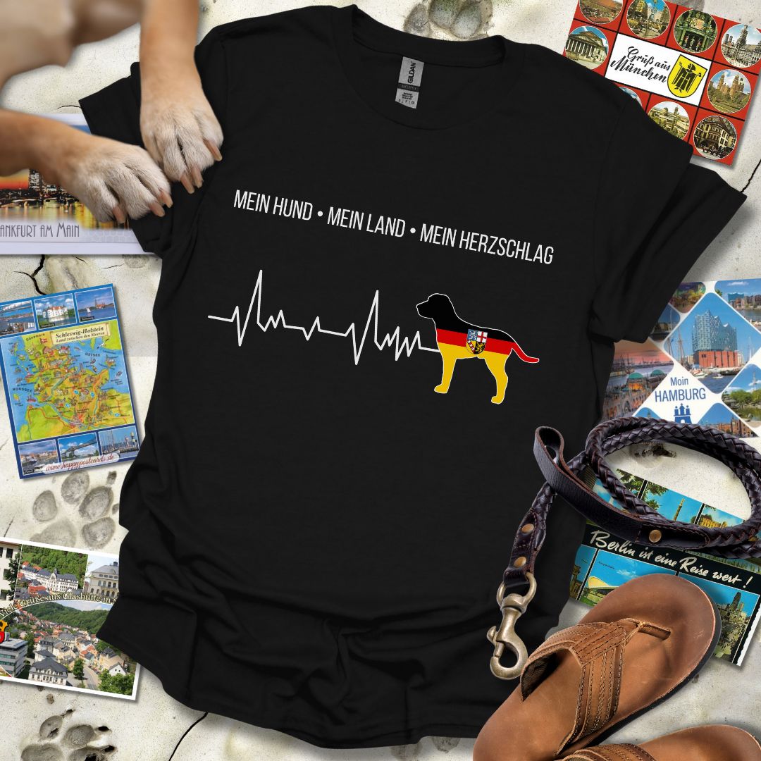Mein Hund, Mein Land, Mein Herzschlag - Saarland - T-Shirt Unisex Relaxed Fit