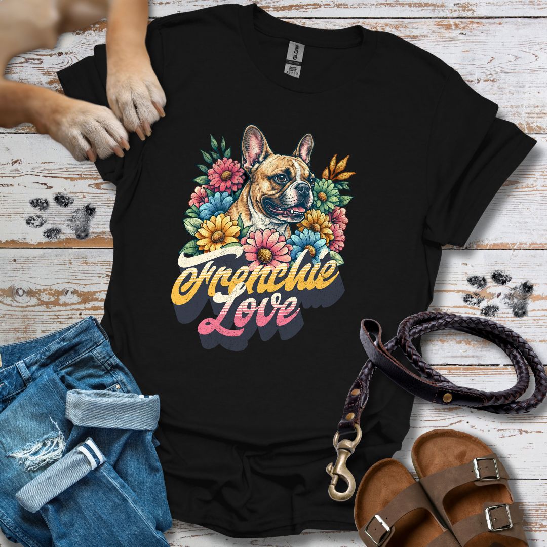 Frenchie Love - Französische Bulldogge - T-Shirt Unisex Classic Fit - Bequemer Klassiker