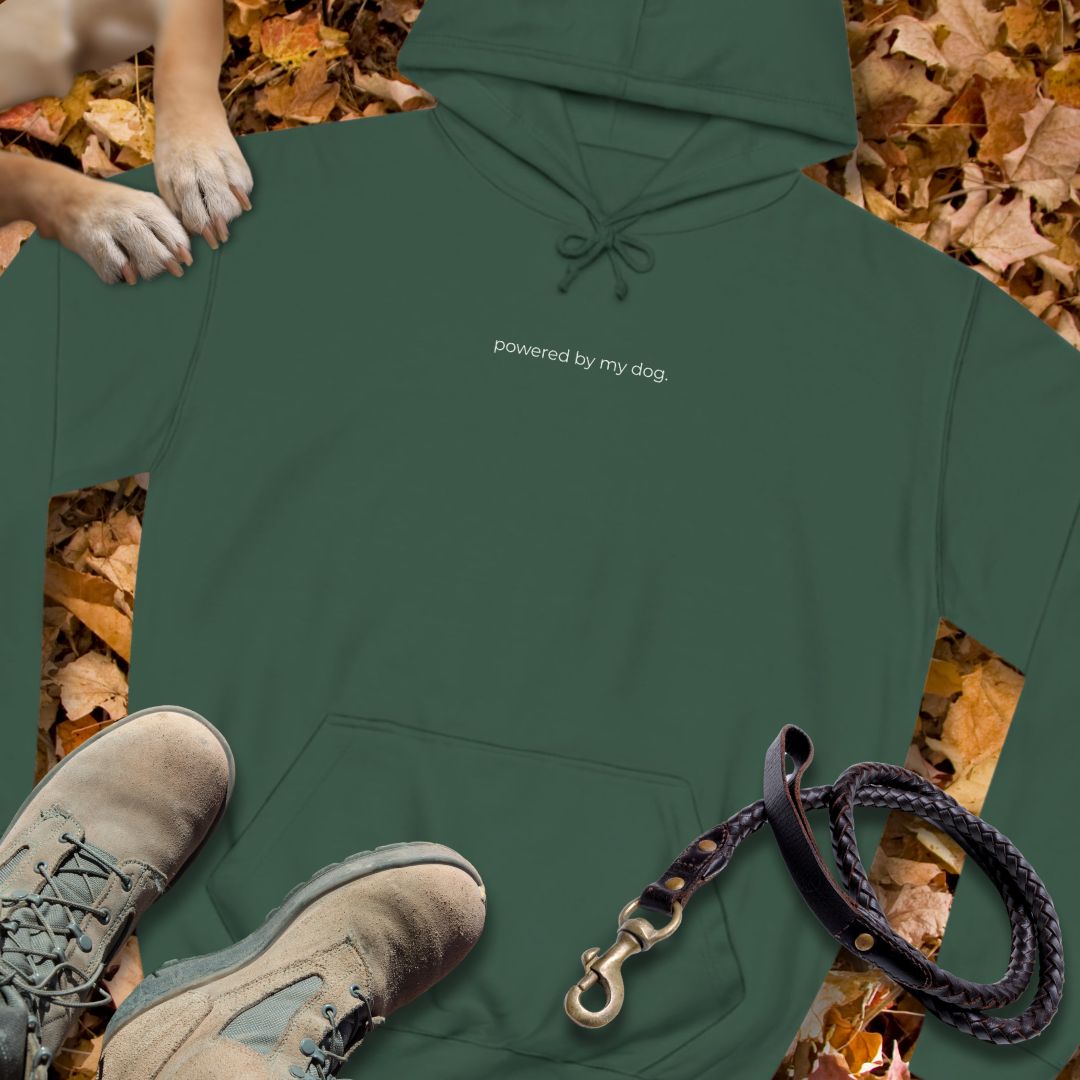 powered by my dog. - Unisex Classic Fit Hoodie