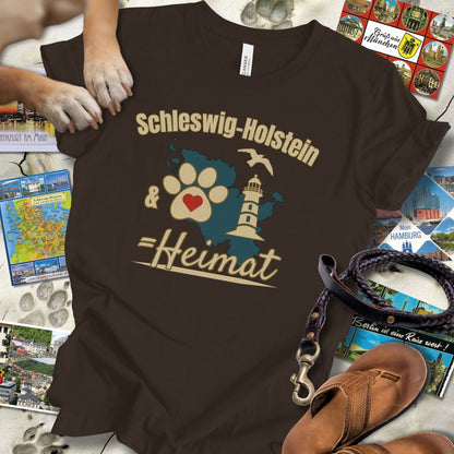 Schleswig-Holstein & Hund = Heimat - T-Shirt Unisex Modern Fit - Weich & Leicht