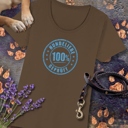 100% Hundeliebe - Premium Damen T-Shirt - Slim Fit