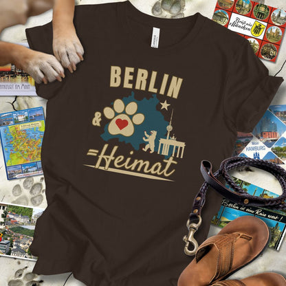 Berlin Love & Hund = Heimat - T-Shirt Unisex Modern Fit - Weich & Leicht
