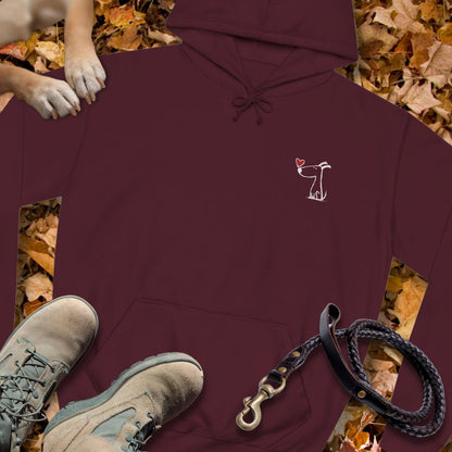 Kleiner Hund mit Herz - Vorne & Hinten - Unisex Hoodie Classic Fit