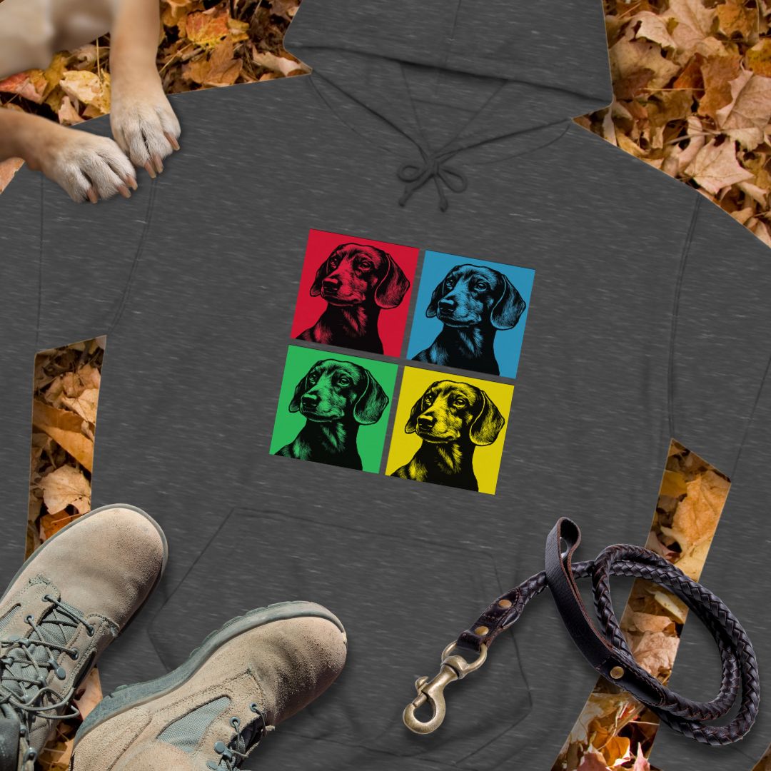 Pop Art Dackel - Unisex Classic Fit Hoodie für Dackelliebhaber