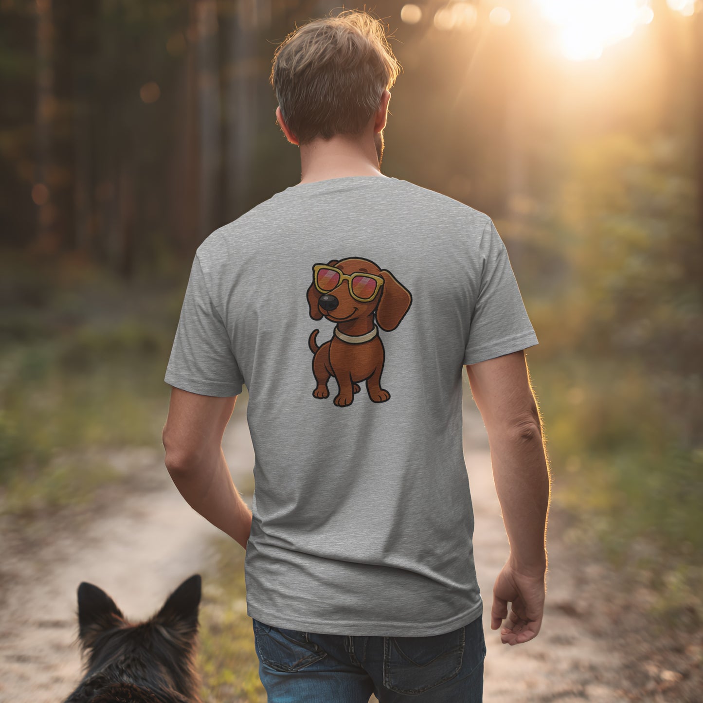 Cooler Dackel - Nur Hinten - T-Shirt Unisex Classic Fit - Bequemer Klassiker