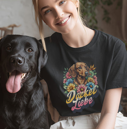 Dackel Liebe Retro - T-Shirt Unisex Modern Fit - Weich & Leicht