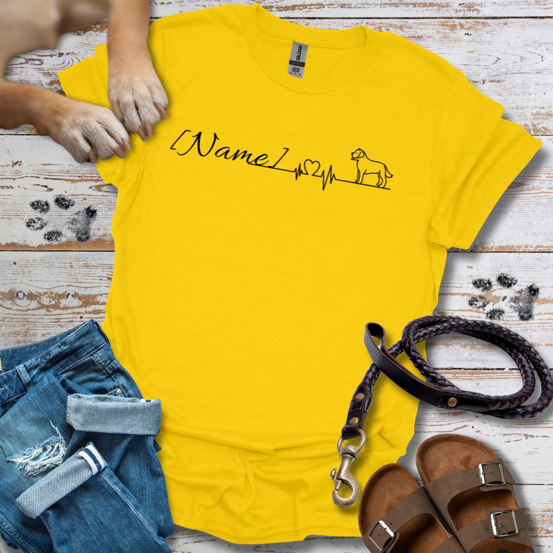 Herzlinie Personalisierbar - T-Shirt Unisex Classic Fit - Bequemer Klassiker