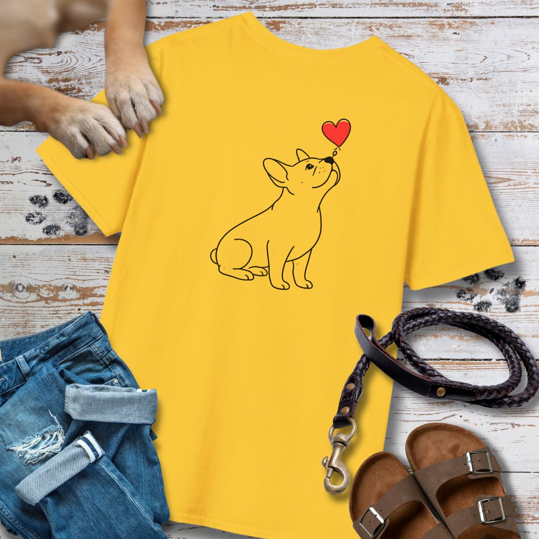 Herzenshunde - Französische Bulldogge - Vorne & Hinten - T-Shirt Classic Fit - Bequemer Klassiker