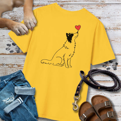 Herzenshunde - Border Collie - Vorne & Hinten - T-Shirt Classic Fit - Bequemer Klassiker