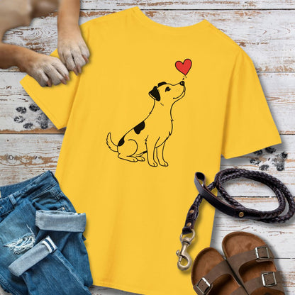 Herzenshunde - Jack Russel - Vorne & Hinten - T-Shirt Classic Fit - Bequemer Klassiker
