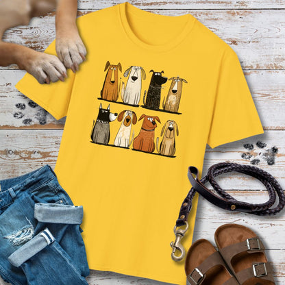 Acht Hunde - Vorne & Hinten - T-Shirt Classic Fit - Bequemer Klassiker