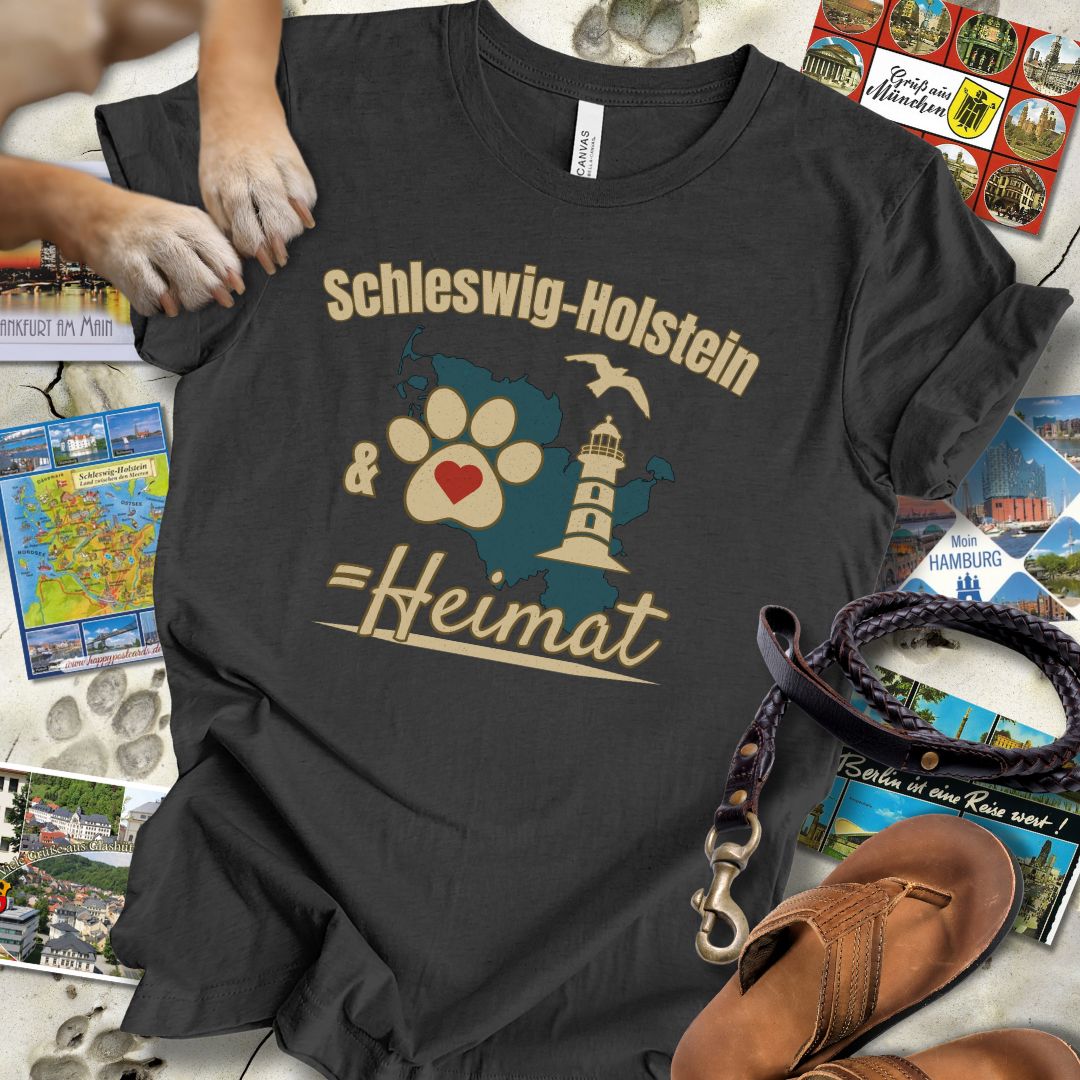 Schleswig-Holstein & Hund = Heimat - T-Shirt Unisex Modern Fit - Weich & Leicht