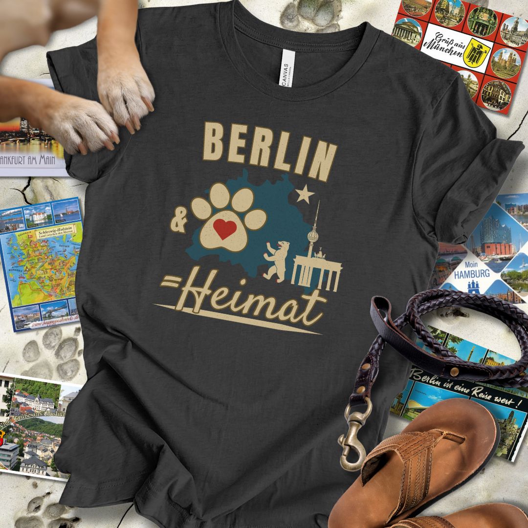 Berlin Love & Hund = Heimat - T-Shirt Unisex Modern Fit - Weich & Leicht