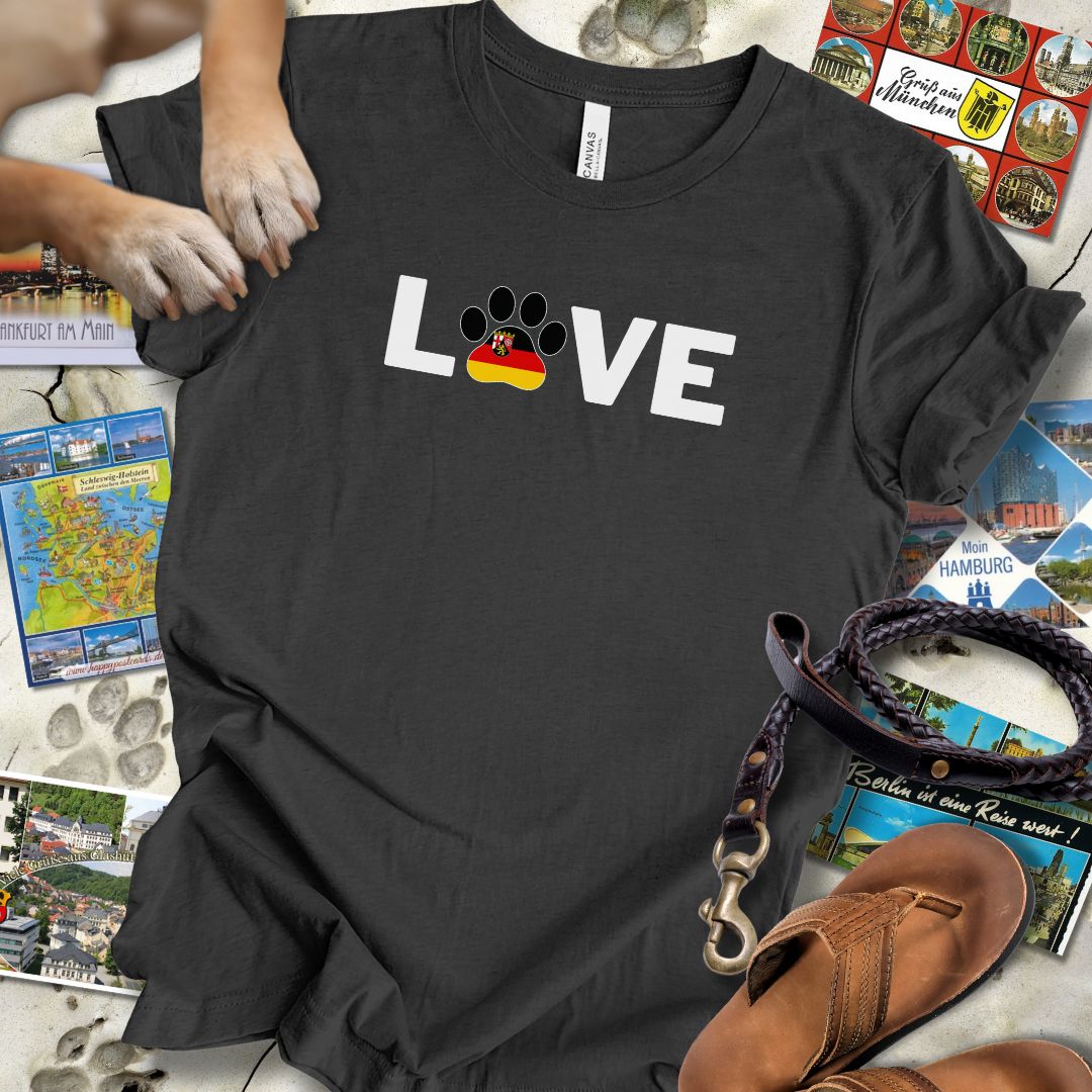 Love Pfote - Rheinland-Pfalz - T-Shirt Unisex Slim Fit