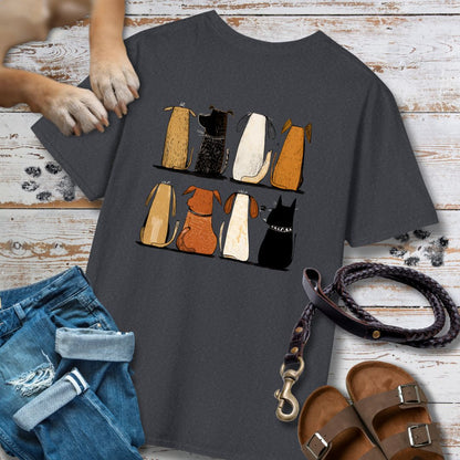 Acht Hunde - Vorne & Hinten - T-Shirt Unisex Classic Fit - Bequemer Klassiker