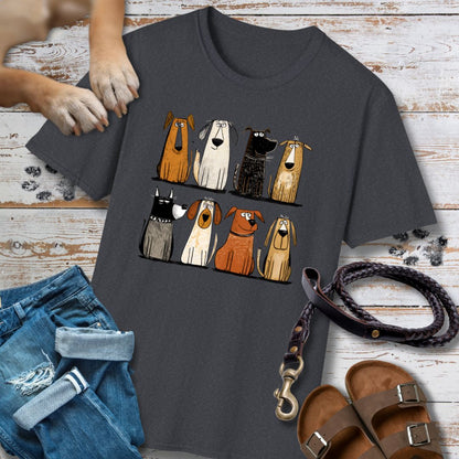 Acht Hunde - Vorne & Hinten - T-Shirt Unisex Classic Fit - Bequemer Klassiker