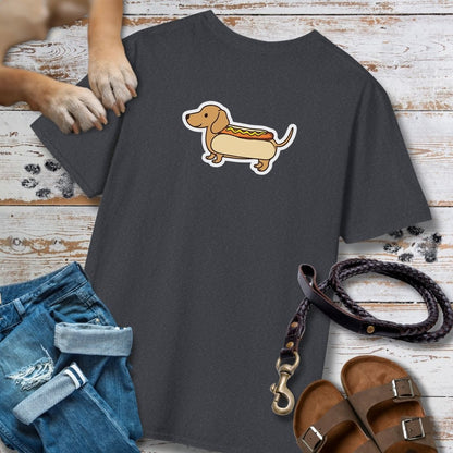 Hot Dog Dackel - Vorne & Hinten - T-Shirt Unisex Classic Fit - Bequemer Klassiker