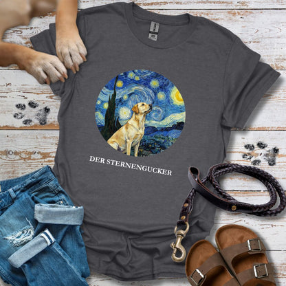 Der Sternengucker - Kunst & Hund - T-Shirt Unisex Classic Fit - Bequemer Klassiker