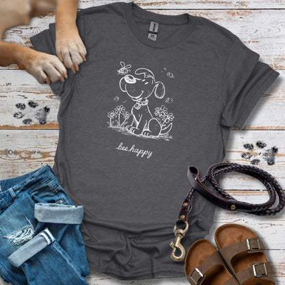 Bee Happy - T-Shirt Unisex Classic Fit - Bequemer Klassiker