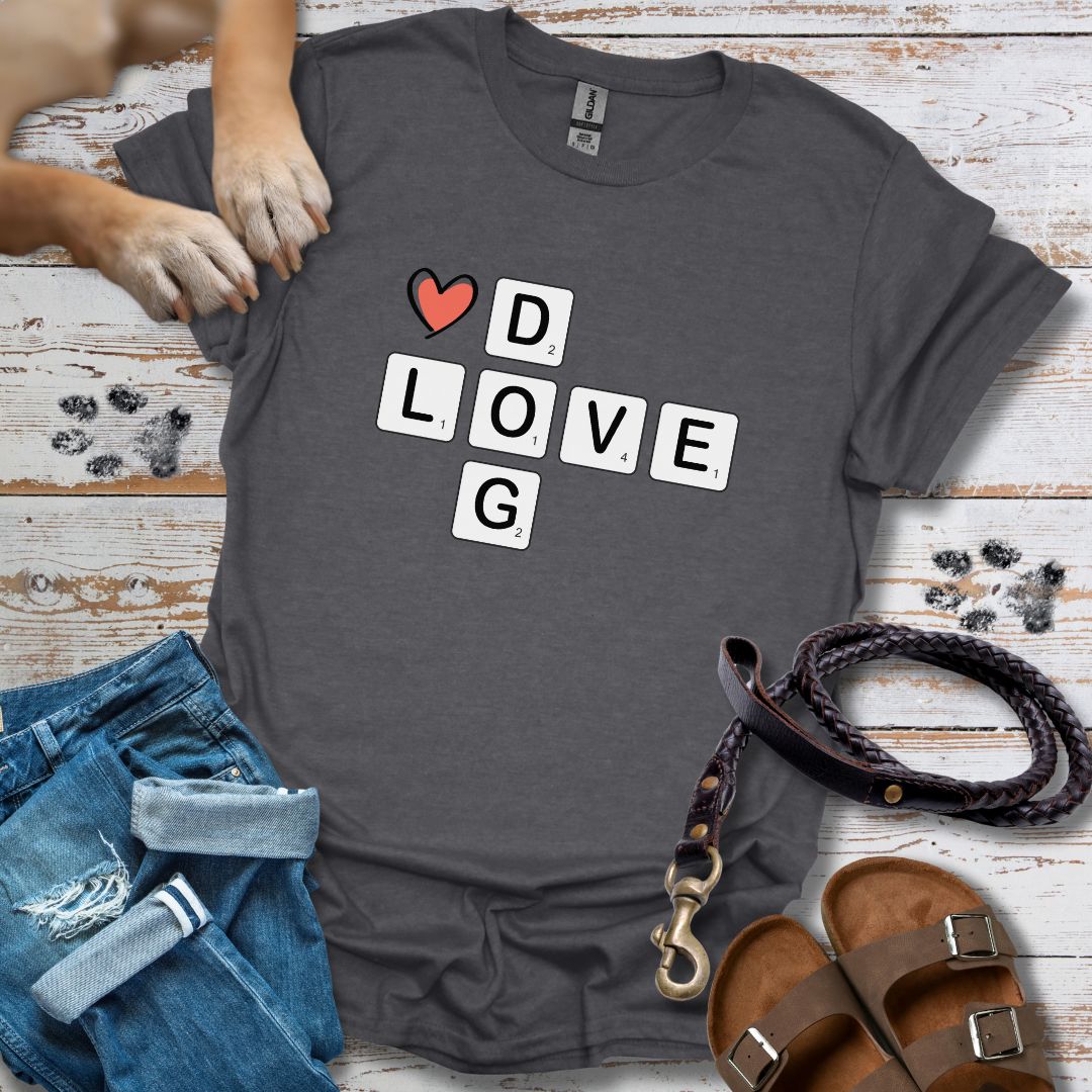 Scrabble Dog Love - T-Shirt Unisex Relaxed Fit