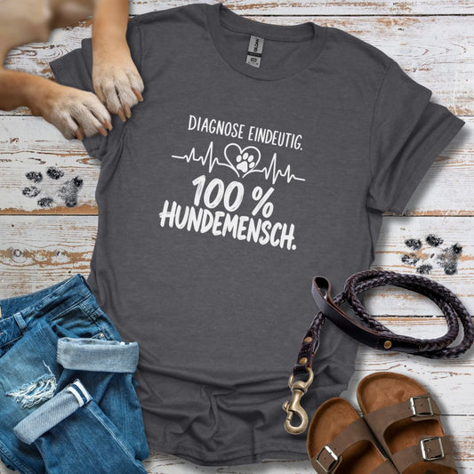 Diagnose Eindeutig: 100% Hundemensch - T-Shirt Classic Fit - Bequemer Klassiker