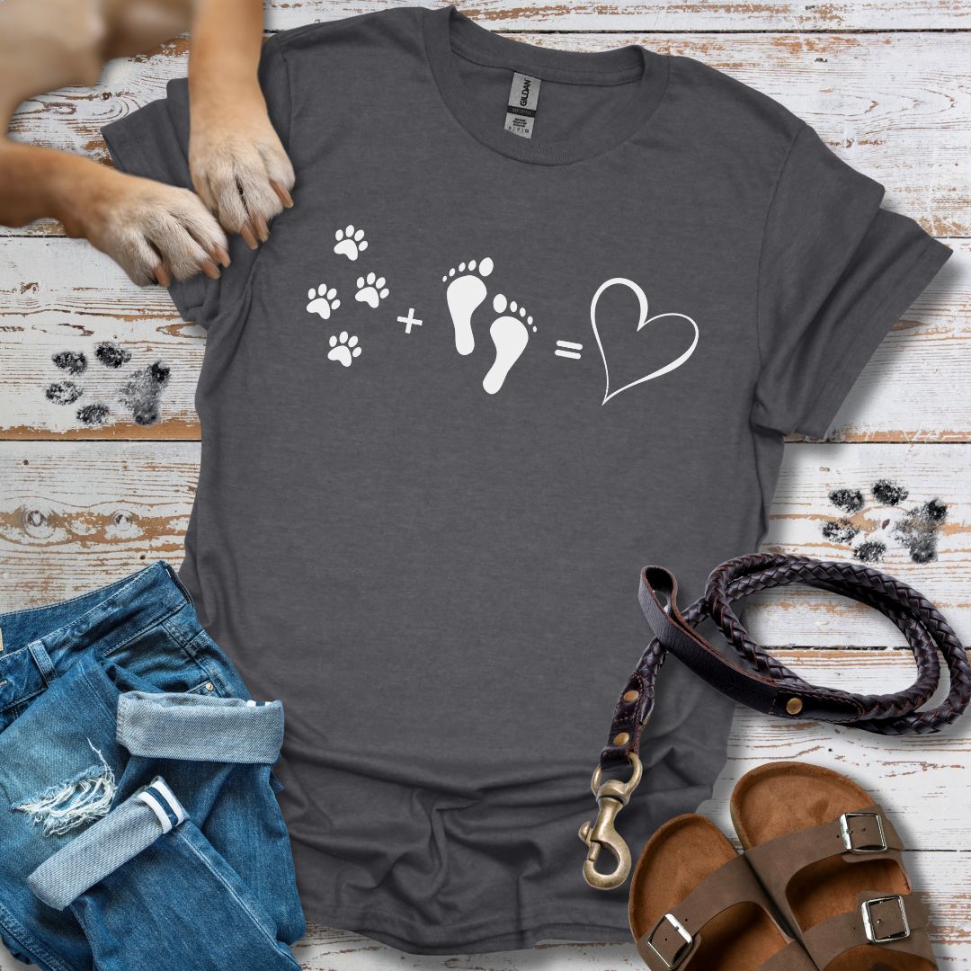 Pfoten + Füsse = Liebe - T-Shirt Unisex Classic Fit - Bequemer Klassiker