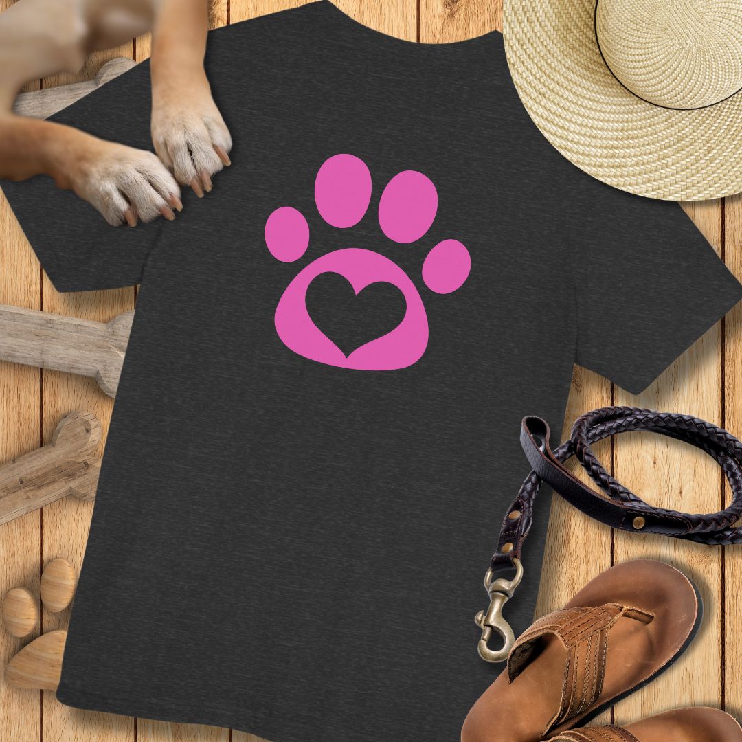 Love in Pink - Nur Hinten - T-Shirt Unisex Modern Fit - Weich & Leicht