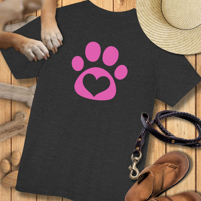 Love in Pink - Nur Hinten - T-Shirt Unisex Modern Fit - Weich & Leicht