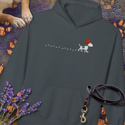 Kleiner Hund im Schnee - Unisex Modern Fit Hoodie
