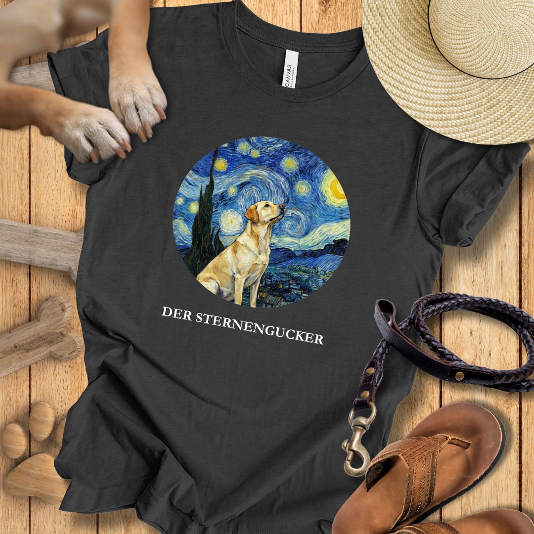 Der Sternengucker - Kunst & Hund - T-Shirt Unisex Modern Fit - Weich & Leicht