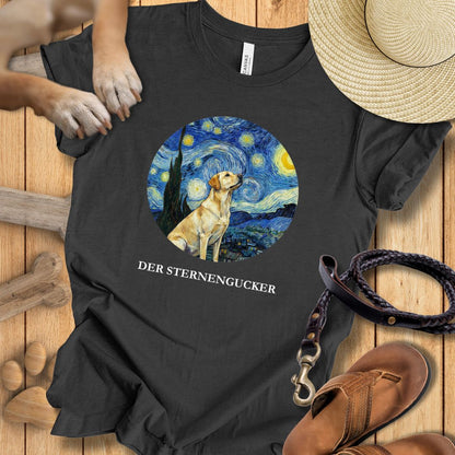 Der Sternengucker - Kunst & Hund - T-Shirt Unisex Modern Fit - Weich & Leicht