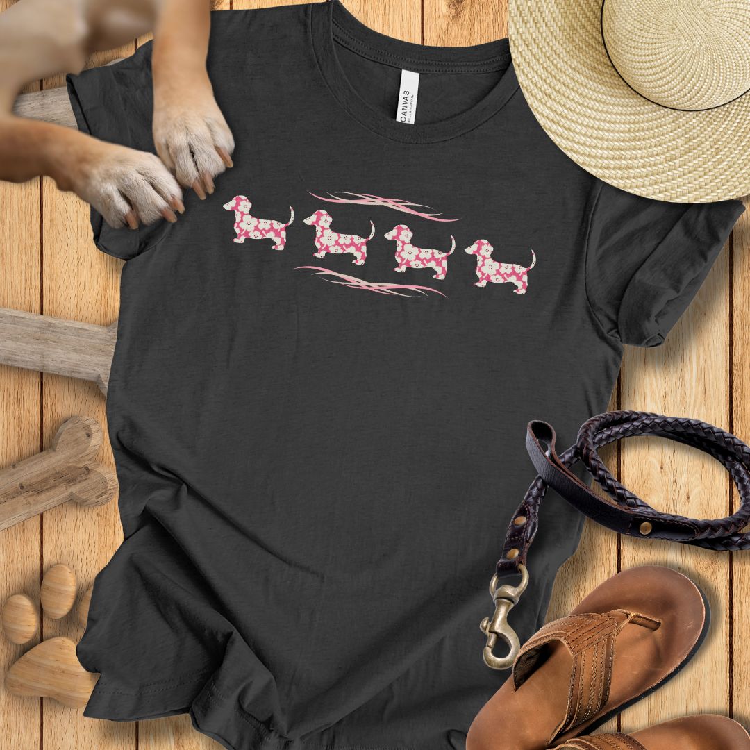 Vier Dackel, T-Shirt Frauen Slim Fit