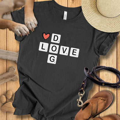 Scrabble Dog Love - T-Shirt Unisex Modern Fit - Weich & Leicht