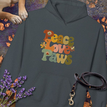 Peace Love Paws - Unisex Modern Fit Hoodie für Hundefreunde