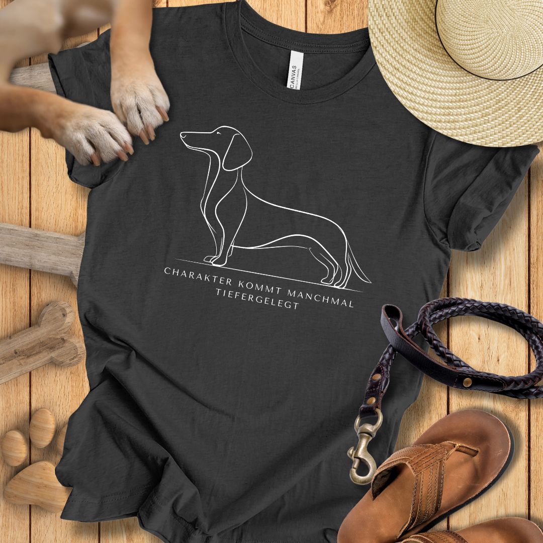 Charakter Tiefergelegt - Dackel - T-Shirt Unisex Modern Fit - Weich & Leicht