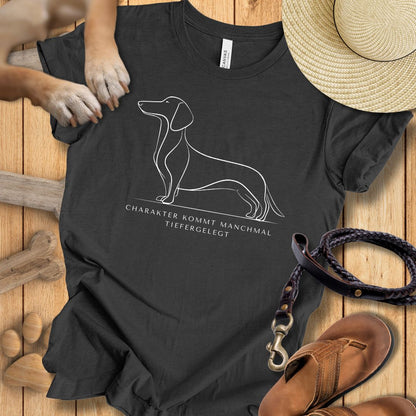 Charakter Tiefergelegt - Dackel - T-Shirt Unisex Modern Fit - Weich & Leicht