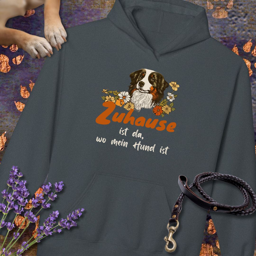 Zuhause ist da wo mein Hund ist - Australian Shepherd - Unisex Modern Fit Hoodie für Hundefreunde