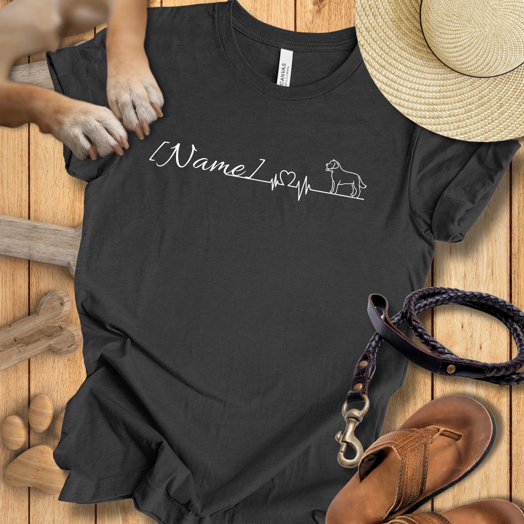 Herzlinie Personalisierbar - T-Shirt Unisex Modern Fit - Weich & Leicht