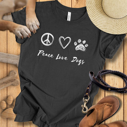 Peace Love Dogs - T-Shirt Unisex Modern Fit - Weich & Leicht