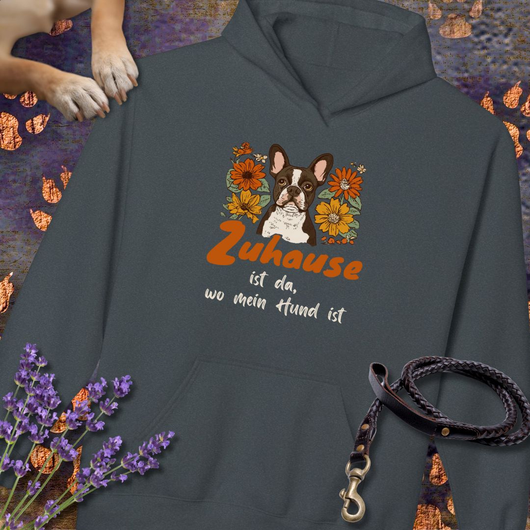 Zuhause ist da wo mein Hund ist - Französische Bulldogge - Unisex Modern Fit Hoodie für Hundefreunde