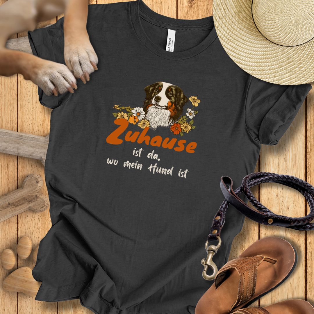 Zuhause ist da, wo mein Hund ist - Australian Shepherd - T-Shirt Unisex Slim Fit