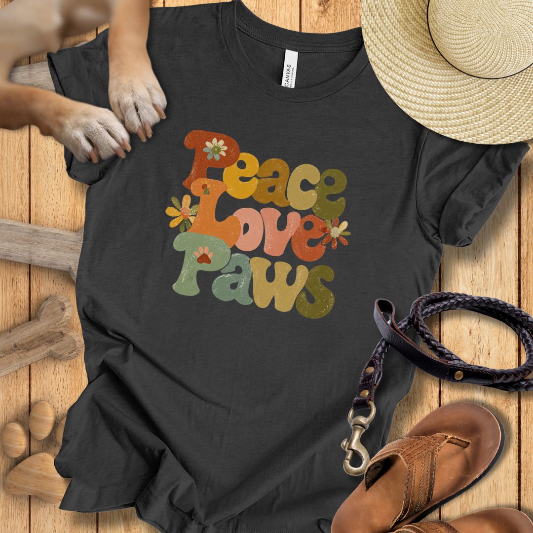 Peace Love Paws - T-Shirt Unisex Modern Fit - Weich & Leicht