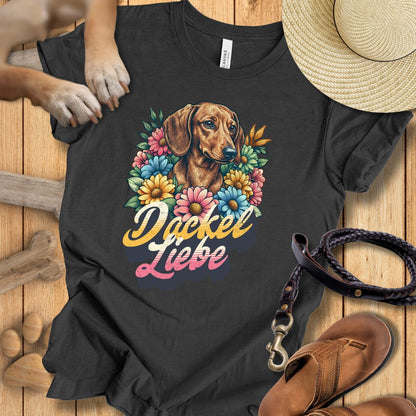 Dackel Liebe Retro - T-Shirt Unisex Modern Fit - Weich & Leicht