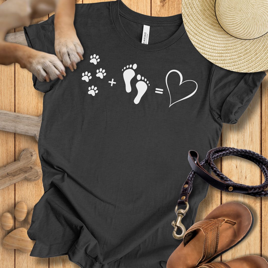 Pfoten + Füsse = Liebe - T-Shirt Unisex Modern Fit - Weich & Leicht