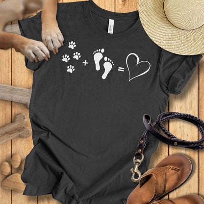 Pfoten + Füsse = Liebe - T-Shirt Unisex Modern Fit - Weich & Leicht