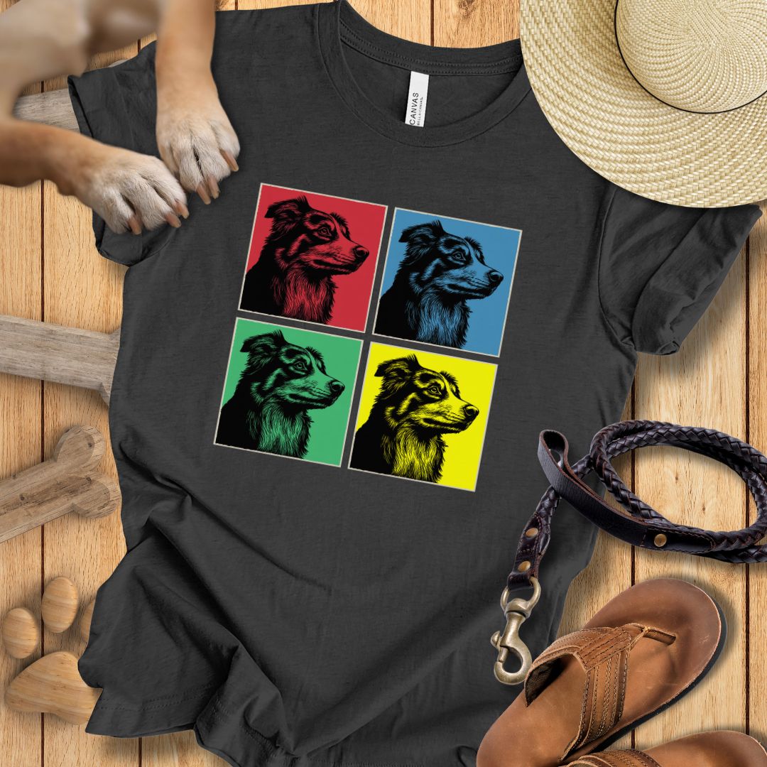Pop Art Australian Shepherd - T-Shirt Unisex Modern Fit - Weich & Leicht