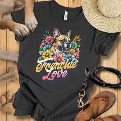 Frenchie Love - Französische Bulldogge - T-Shirt Unisex Modern Fit - Weich & Leicht