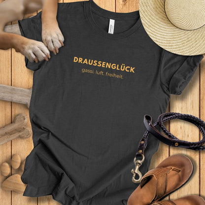 DRAUSSENGLÜCK - T-Shirt Unisex Modern Fit - Weich & Leicht