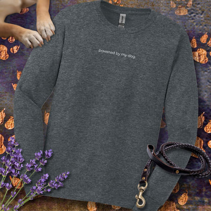 powered by my dog. - Unisex Longsleeve Classic Fit