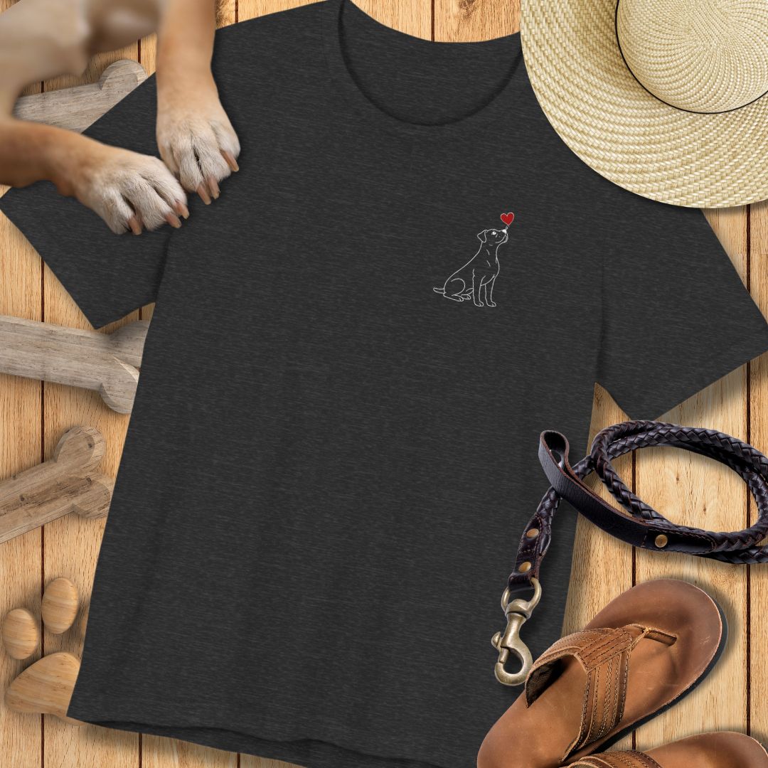 Herzenshunde - Boxer - Vorne & Hinten - T-Shirt Unisex Modern Fit - Weich & Leicht